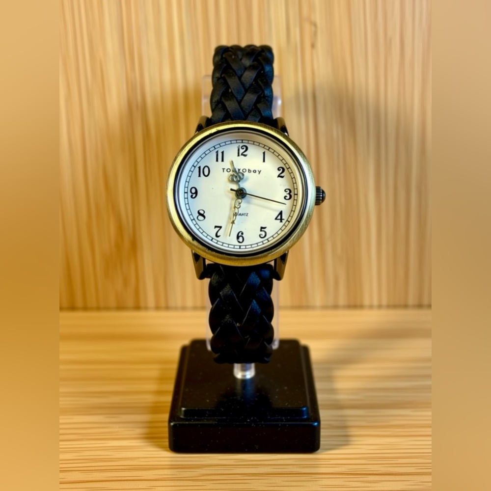 TOKYObay Braided Black Leather Watch Women’s Vintage Style Quartz Wristwatch